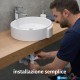 Lavabo da appoggio 43 larghezza x 45 profondità in ceramica bianca modello flumen 45