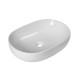 Lavabo da appoggio 59,5 larghezza x 42 profondità in ceramica bianca modello eurus 60