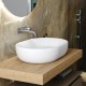 Lavabo da appoggio 59,5 larghezza x 42 profondità in ceramica bianca modello eurus 60