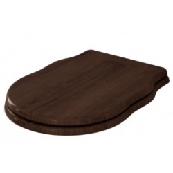 Sedile wc per Hidra vaso Ellade in Legno Poliestere Colato Noce Scuro - Fissaggio con cerniere passanti