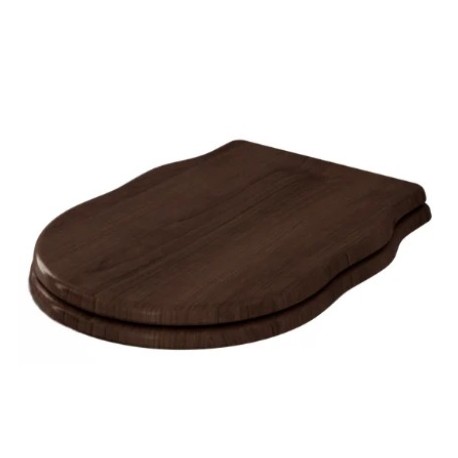Sedile wc per Hidra vaso Ellade in Legno Poliestere Colato Noce Scuro - Fissaggio con cerniere passanti