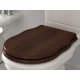 Sedile wc per Hidra vaso Ellade in Legno Poliestere Colato Noce Scuro - Fissaggio con cerniere passanti