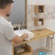Top Bagno Larghezza 90 x Profondità 45 cm in abete per lavabi d'appoggio