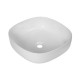 Lavabo da appoggio 44,5 larghezza x 44,5 profondità in ceramica bianca modello lympha 60