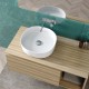 Lavabo da appoggio 44,5 larghezza x 44,5 profondità in ceramica bianca modello lympha 60