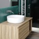 Lavabo da appoggio 44,5 larghezza x 44,5 profondità in ceramica bianca modello lympha 60
