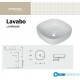 Lavabo da appoggio 44,5 larghezza x 44,5 profondità in ceramica bianca modello lympha 60