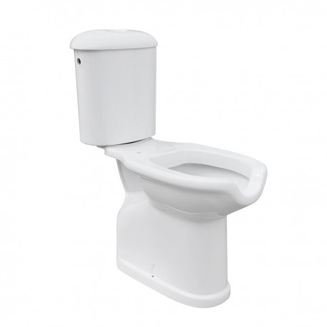 Vaso e cassetta monoblocco per disabili scarico a muro altezza 50 cm.