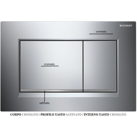 Geberit 115.882.KM.1 Placca Per WC Con 2 Pulsanti - Serie Sigma 30 New - Design Elegante E Funzionale Per Cassetta Incasso
