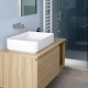 Lavabo da appoggio 60,5 larghezza x 40  profondità cm. in ceramica bianca modello agua 60