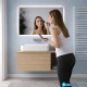 Lavabo da appoggio 60,5 larghezza x 40  profondità cm. in ceramica bianca modello agua 60