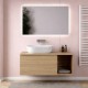 Lavabo da appoggio 54,5 larghezza x 42 profondità cm. in ceramica bianca modello nebula 55