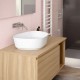 Lavabo da appoggio 54,5 larghezza x 42 profondità cm. in ceramica bianca modello nebula 55