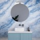 Lavabo da appoggio forma tonda diametro 36 cm. in ceramica bianca modello lumen 36