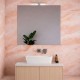 Lavabo da appoggio 49,5 larghezza x 37,5 profondità cm. in ceramica bianca modello elara 50