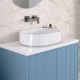 Lavabo da appoggio 49 larghezza x 37,5 profondità cm. in ceramica bianca modello nova 50