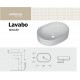 Lavabo da appoggio 49 larghezza x 37,5 profondità cm. in ceramica bianca modello nova 50
