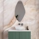 Lavabo da appoggio 38 larghezza x 38 profondità cm. in ceramica bianca modello lotus 40