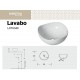 Lavabo da appoggio 38 larghezza x 38 profondità cm. in ceramica bianca modello lotus 40