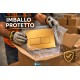 Placca di ricambio per cassetta incasso Pucci Eco con 2 pulsanti modello Linea 2024 Oro Giallo