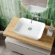 Lavabo da appoggio 54,5 larghezza x 40 profondità cm. in ceramica bianca modello ros55
