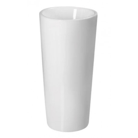 Lavabo tondo Freestanding in ceramica bianca lucida di barbottina modello boreas 40