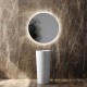 Lavabo tondo Freestanding in ceramica bianca lucida di barbottina modello boreas 40