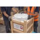Lavabo tondo Freestanding in ceramica bianca lucida di barbottina modello boreas 40