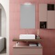 Lavabo da appoggio o sospeso in ceramica bianca con foro per rubinetteria – Modello Flos 50 di Barbottina