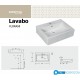 Lavabo da appoggio o sospeso in ceramica bianca con foro per rubinetteria – Modello Flora 55 di Barbottina