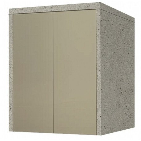 Porta lavatrice/asciugatrice per lavanderia savini ad ante l.79cm h.91cm p.65cm tortora/pietra fig. Savini