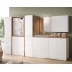 Porta lavatrice/asciugatrice per lavanderia savini ad ante l.79cm h.91cm p.65cm bianco/noce fig. Savini