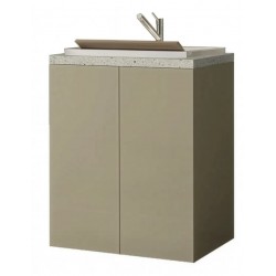 Lavatoio singolo (LxPxH) 71x91x65 cm, truciolare nobilitato bianco tortora/pietra SAVINI