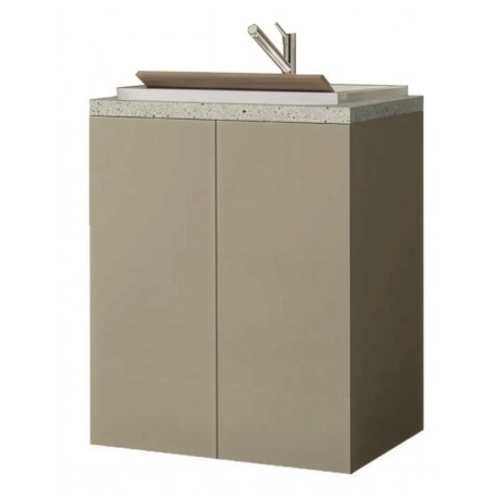 Lavatoio singolo (LxPxH) 71x91x65 cm, truciolare nobilitato bianco tortora/pietra SAVINI