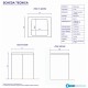 Lavatoio singolo (LxPxH) 71x91x65 cm, truciolare nobilitato bianco lucido/noce SAVINI