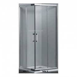 Box Doccia Cristallo  6 mm. Trasparente Angolare Last Minute (cod.p133) altezza 185 cm modello omnia 