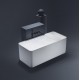 Vasca da bagno freestanding Cross Treesse in solid surface