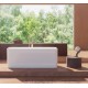 Vasca da bagno freestanding Cross Treesse in solid surface
