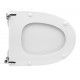 Sedile wc in legno lavorato dedicato a casa ceramica Hatria-Spea serie Majora con cerniera ad espansione avvitabile dall'alto 