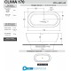 Vasca da bagno freestanding Clivia 170 Treesse in solid surface