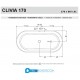 Vasca da bagno freestanding Clivia 170 Treesse in solid surface