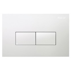 Placca di ricambio per cassetta incasso Pucci Eco con 2 pulsanti modello Linea 2024 Bianco Opaco