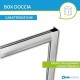 Box doccia apertura doppio battente stile Saloon Cristallo 6 mm Trasparente Altezza 195 cm art. HF43