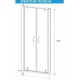 Box doccia apertura doppio battente stile Saloon Cristallo 6 mm Trasparente Altezza 195 cm art. HF43