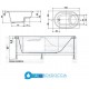 Vasca Guscio Jacuzzi con Telaio Misura 70 x 105 cm