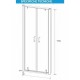 Box doccia apertura doppio battente stile Saloon Cristallo 6 mm Opaco Altezza 195 cm art. HF44