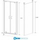 Box doccia apertura doppio battente stile Saloon + lato fisso Cristallo 6 mm Opaco Altezza 195 cm art. HF46