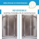 Box doccia apertura doppio battente stile Saloon + lato fisso Cristallo 6 mm Opaco Altezza 195 cm art. HF46