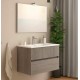 Mobile bagno sospeso con specchiera e lavabo integrato modello easy 80 cm marca Savinidue
