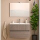 Mobile bagno sospeso con specchiera e lavabo integrato modello easy 80 cm marca Savinidue